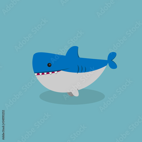 Cute blue shark 