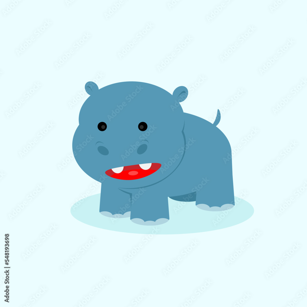Fototapeta premium Cute Hippo 