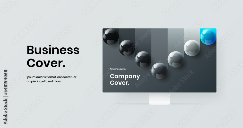 Naklejka premium Unique computer display mockup site screen concept. Minimalistic web project design vector illustration.