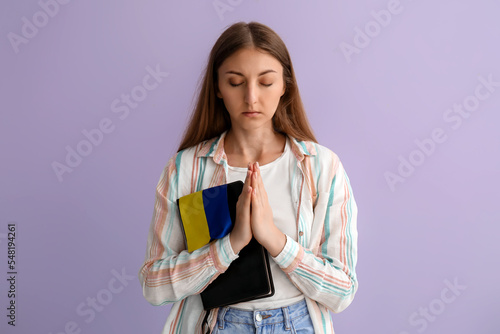 Young woman with Ukrainian ...