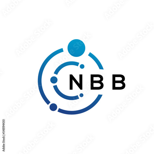 NBB letter technology logo design on white background. NBB creative initials letter IT logo concept. NBB letter design.