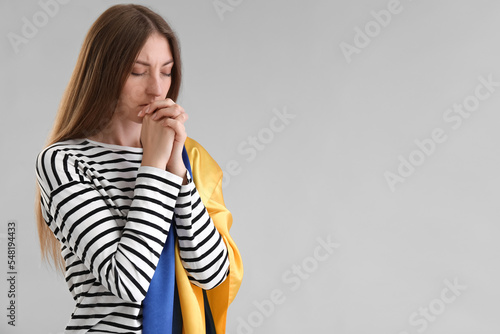 Young woman with Ukrainian ...