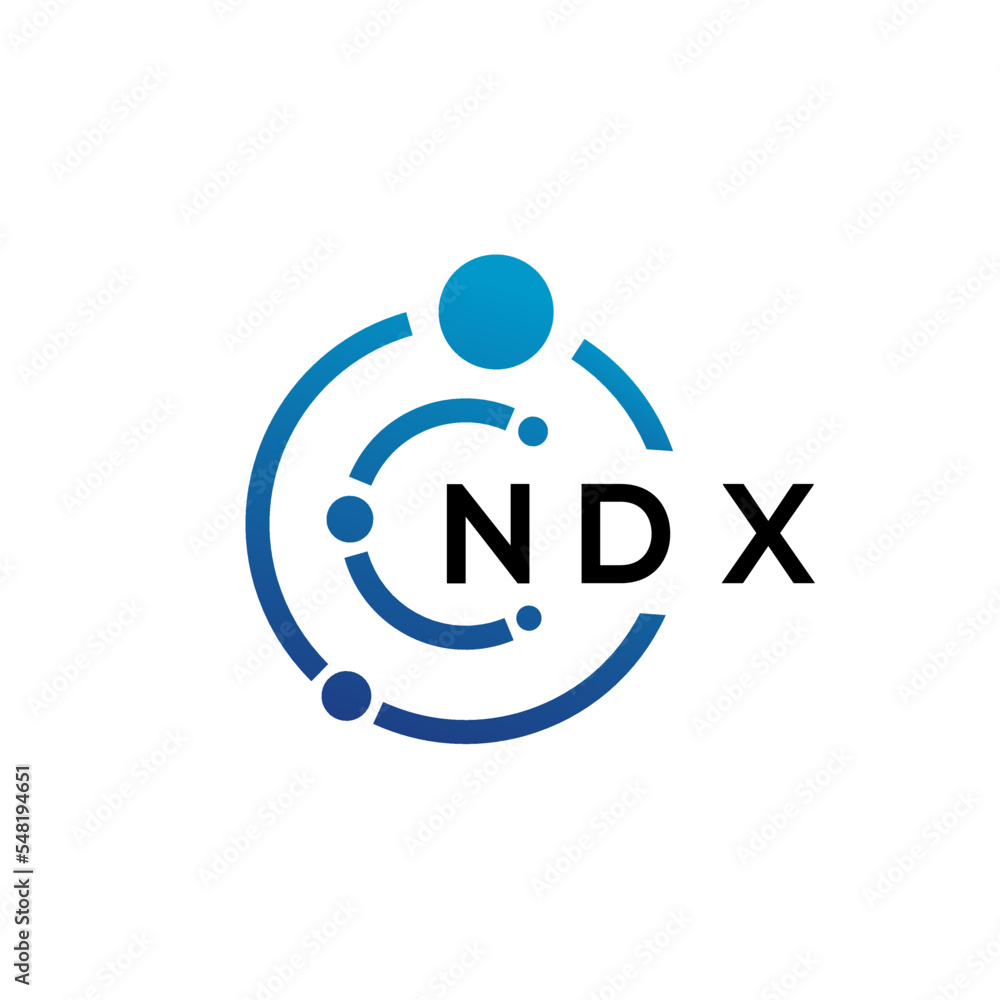 NDX letter technology logo design on white background. NDX creative initials letter IT logo concept. NDX letter design. NDX letter technology logo design on white background. NDX creative initials letter IT logo concept. NDX letter design.