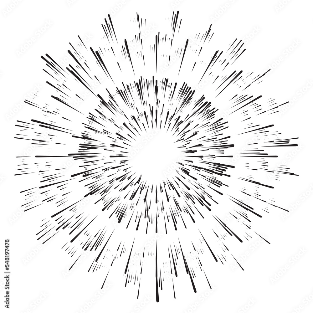 Obraz premium Vintage Sunburst, Black and White Sun Vector Icon, Bursting Sun Rays, Star Pictograph, Speed Lines