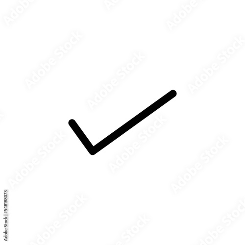 Check mark or tick sign. Easily editable, colorable EPS 8 vector icon isolated on transparent background, No. 1 variant.