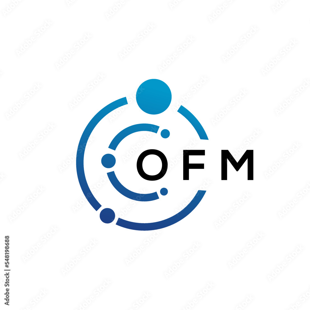 OFM letter technology logo design on white background. OFM creative initials letter IT logo concept. OFM letter design. OFM letter technology logo design on white background. OFM creative initials letter IT logo concept. OFM letter design.