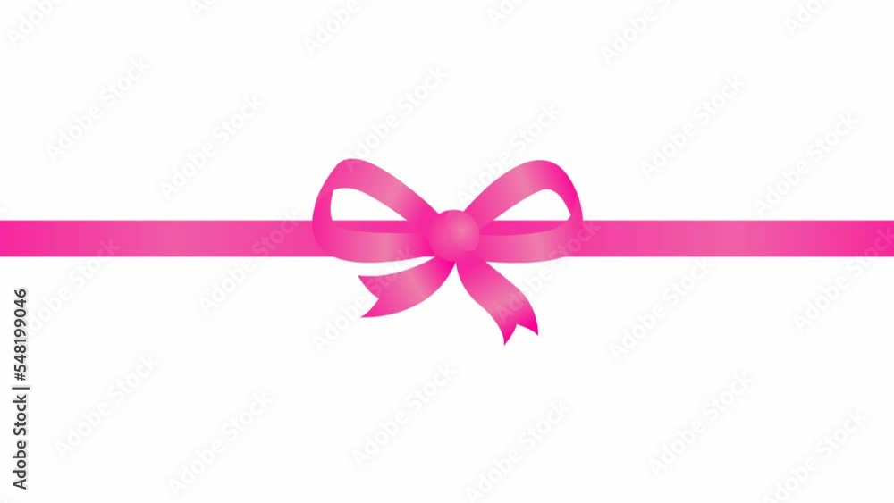 Animated pink ribbon with a bow. Vector illustration isolated on the white background.
Animated pink ribbon with a bow. Vector illustration isolated on the white background.