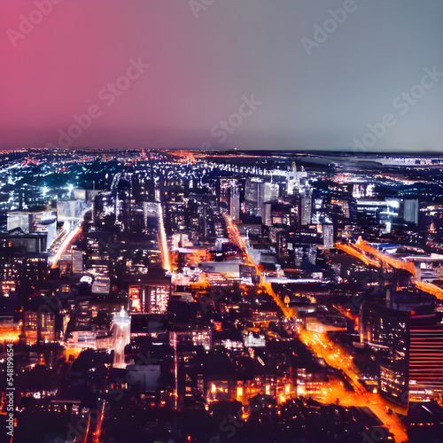 都会の夜景をイメージしたイラストです。 © Tokyo Design Club
