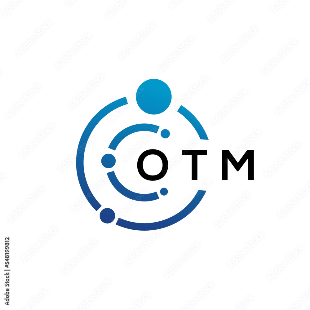 OTM letter technology logo design on white background. OTM creative initials letter IT logo concept. OTM letter design. OTM letter technology logo design on white background. OTM creative initials letter IT logo concept. OTM letter design.