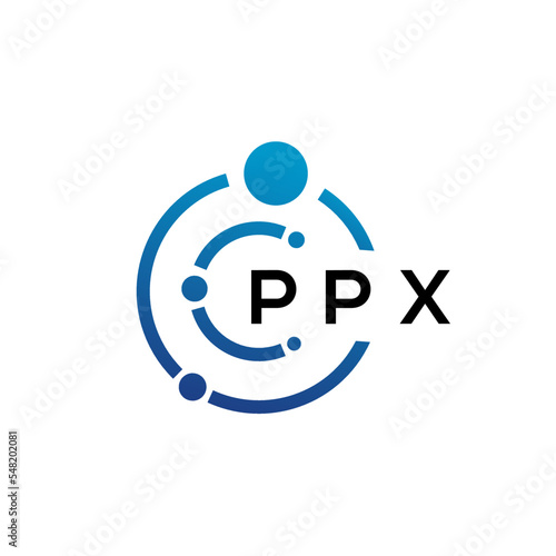 PPX letter technology logo design on white background. PPX creative initials letter IT logo concept. PPX letter design.