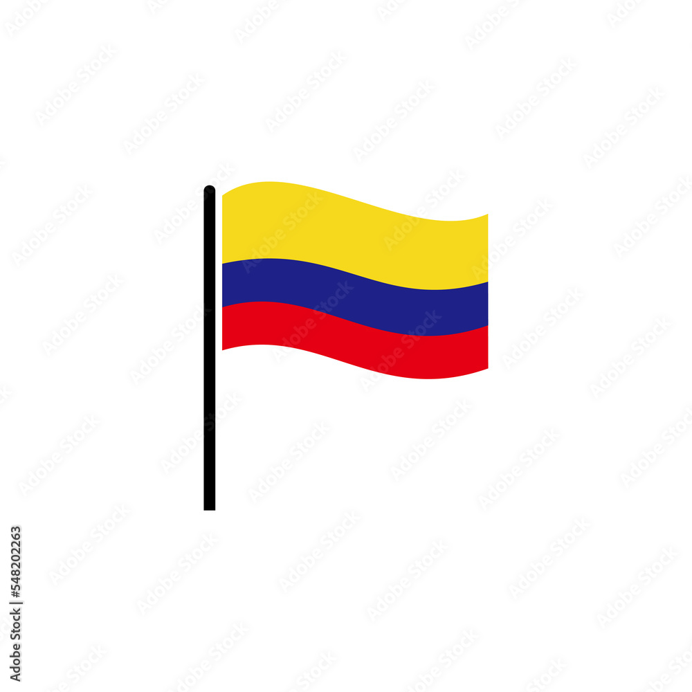 independence day of Colombia icon set vector sign symbol independence day of Colombia icon set vector sign symbol