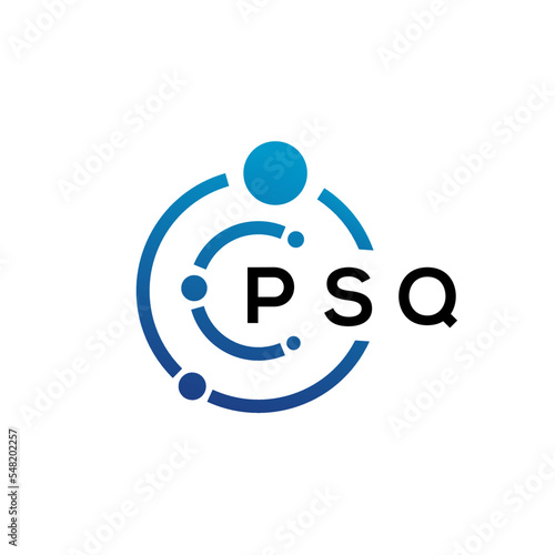PSQ letter technology logo design on white background. PSQ creative initials letter IT logo concept. PSQ letter design.