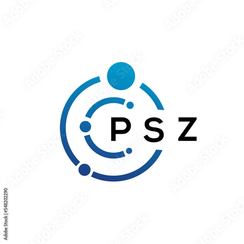 PSZ letter technology logo design on white background. PSZ creative initials letter IT logo concept. PSZ letter design.