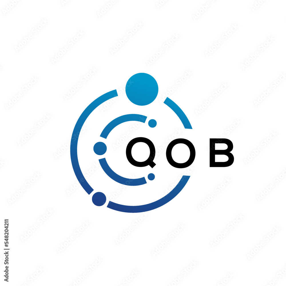 QOB letter technology logo design on white background. QOB creative initials letter IT logo concept. QOB letter design. QOB letter technology logo design on white background. QOB creative initials letter IT logo concept. QOB letter design.