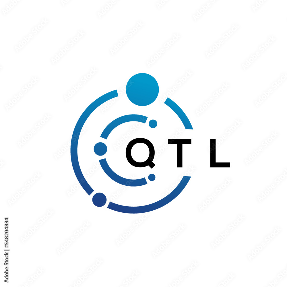 QTL letter technology logo design on white background. QTL creative initials letter IT logo concept. QTL letter design. QTL letter technology logo design on white background. QTL creative initials letter IT logo concept. QTL letter design.