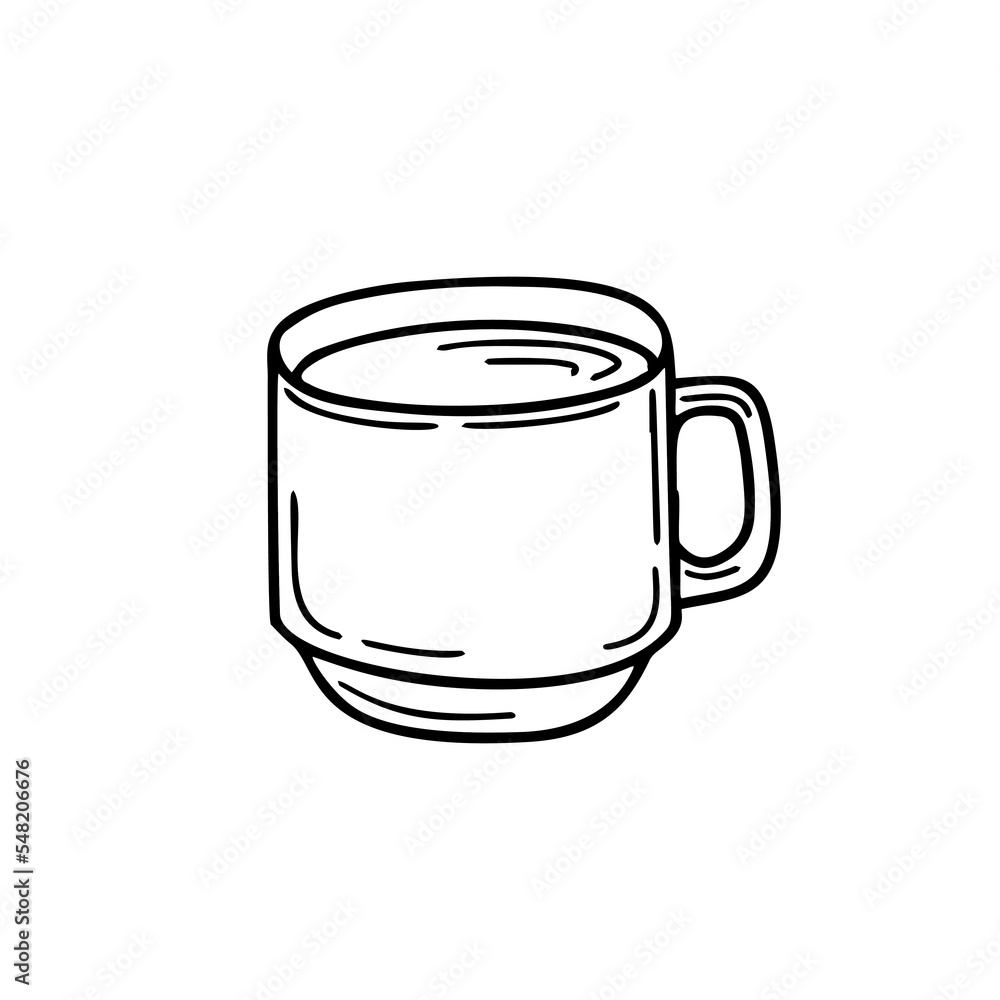 Cofee or tea cup in doodle style Cofee or tea cup in doodle style