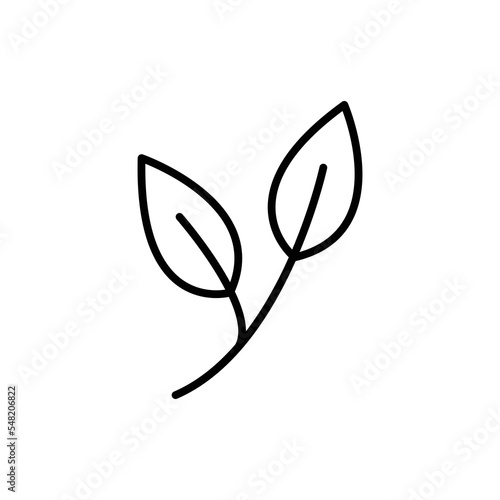 Seed icon design. Seedling growth tree icon in modern outline style design. Vector illustration.