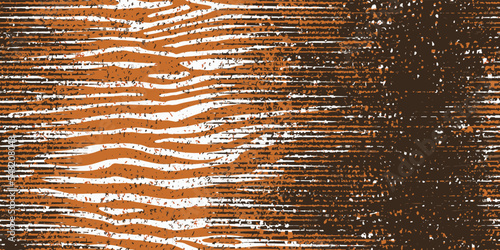 washed blurry wavy ikat seamless pattern. Aquarelle effect boho fashion fabric for coastal nautical stripe wallpaper background. Stripe with blurry gradient tileable swatch.