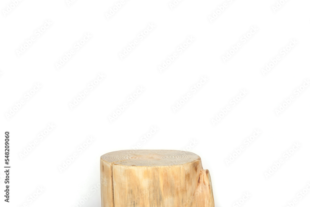 Wooden Podium for Presentation on White Wall Background. Abstract geometrical form. Cylinder Wood. Scene to Show Product. Bio Showcase, Display Case. Trendy Soft Shadow. Nordic Minimalistic Stand. 3D Wooden Podium for Presentation on White Wall Background. Abstract geometrical form. Cylinder Wood. Scene to Show Product. Bio Showcase, Display Case. Trendy Soft Shadow. Nordic Minimalistic Stand. 3D