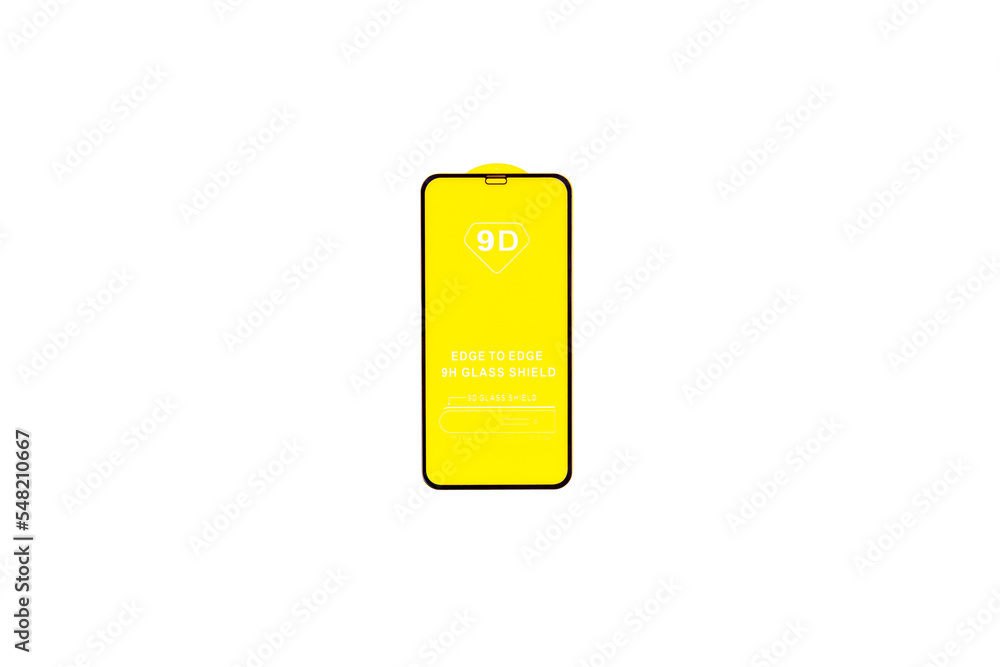Protective screen for a mobile phone on a white background. Protective screen for a mobile phone on a white background.