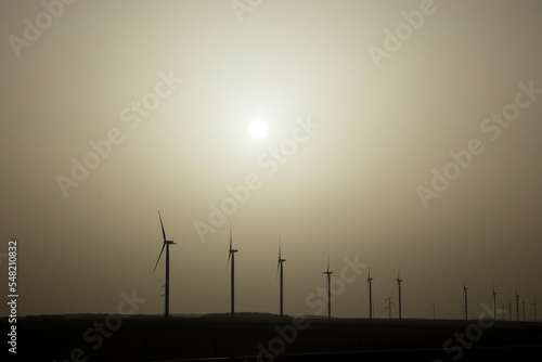 Champs d'éoliennes pour la transition énergétique