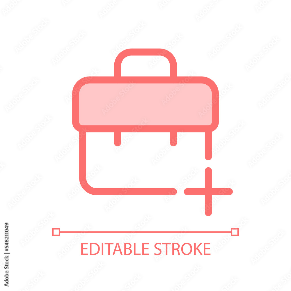Briefcase with plus pixel perfect glassmorphism ui icon. Add new workplace. Color filled line element with transparency. Vector pictogram in glass morphism style. Editable stroke. Arial font used Briefcase with plus pixel perfect glassmorphism ui icon. Add new workplace. Color filled line element with transparency. Vector pictogram in glass morphism style. Editable stroke. Arial font used