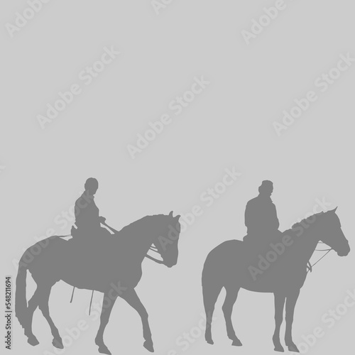 Tablou canvas ride horses
