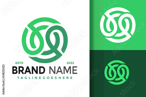 Ambigram Letter F Leaf Logo Design, brand identity logos vector, modern logo, Logo Designs Vector Illustration Template