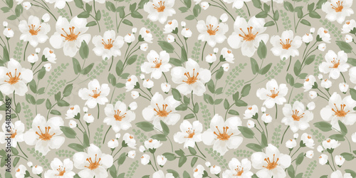 Floral seamless pattern. Vector design for paper, cover, fabric, interior decor and other