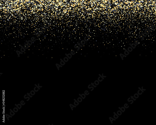 Fototapeta Abstract falling golden confetti