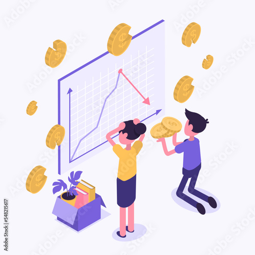 Crisis. People are desperate. The schedule is falling. There are broken coins all around.