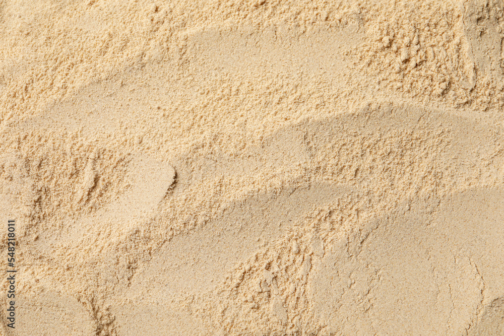Heap of buckwheat flour as background, top view Heap of buckwheat flour as background, top view