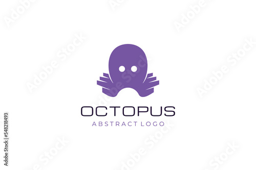 Modern Octopus Smart Technology Software logo design illustration