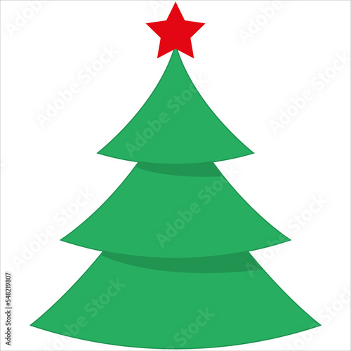 Icon of a Christmas tree with a red star on top.