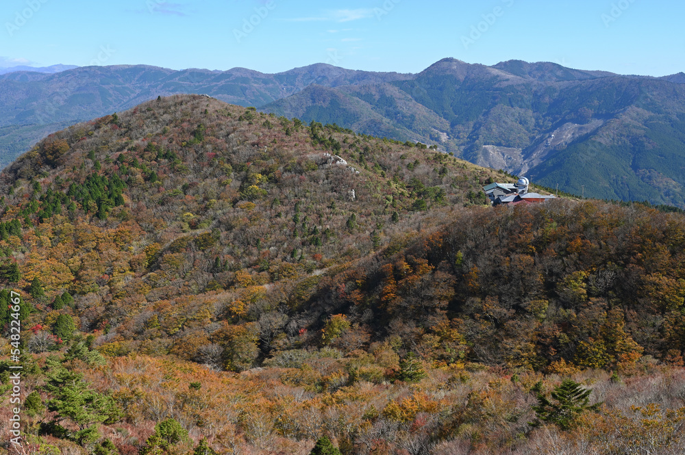 四国高知県大豊町にある「梶ケ森」の秋