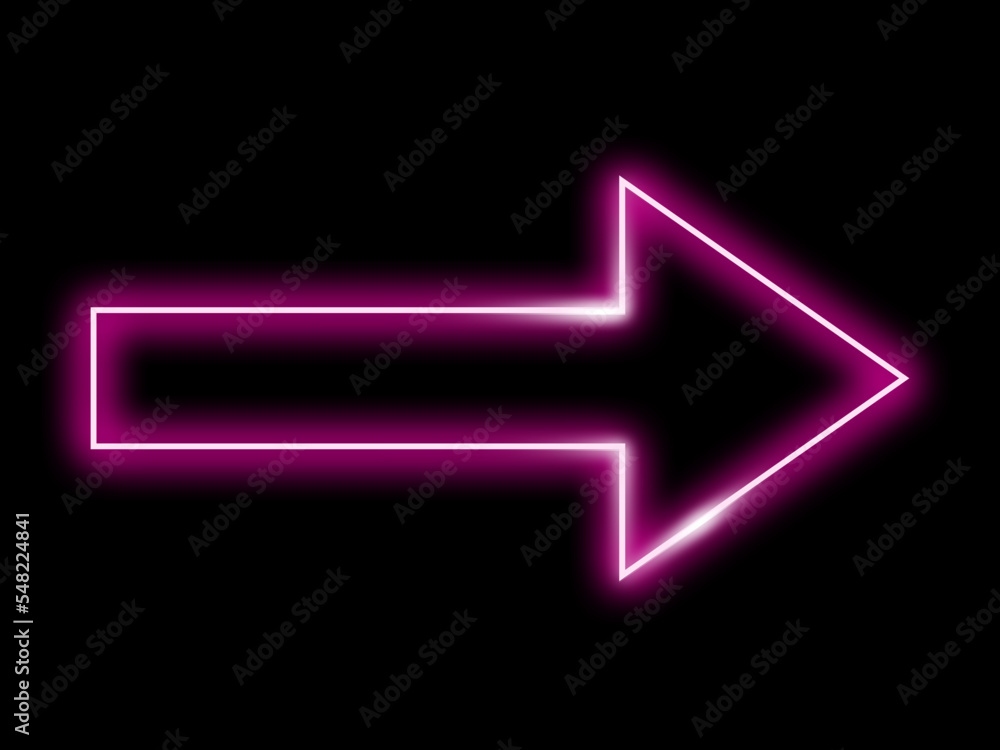 Geometric arrow shape neon frames luxury line illustration Geometric arrow shape neon frames luxury line illustration