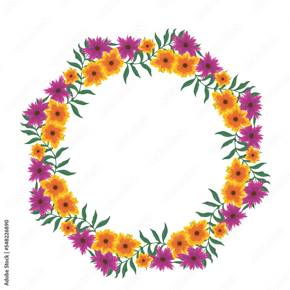 Floral round frame decoration. Perfect for invitations, greeting cards, quotes, blogs, Wedding Frames, posters Floral round frame decoration. Perfect for invitations, greeting cards, quotes, blogs, Wedding Frames, posters