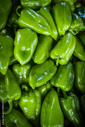 Full Frame Shot Of Green Bell Peppers