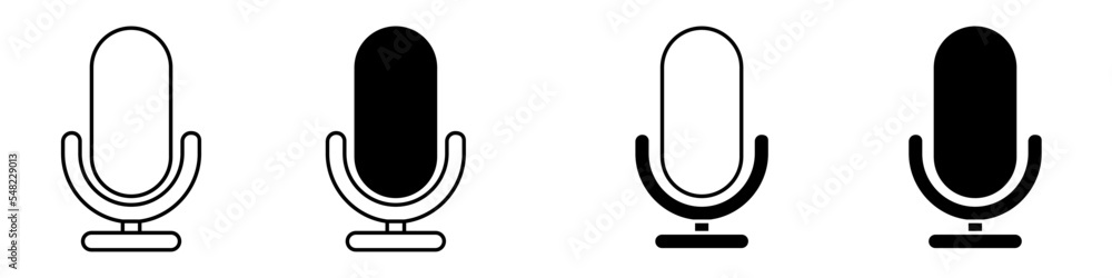 Microphone vector icon set. audio illustration sign collection. broadcast symbol on white background. Microphone vector icon set. audio illustration sign collection. broadcast symbol on white background.