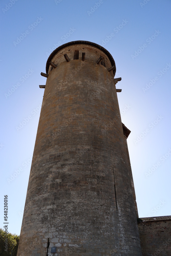 Round tower in Cluny, France 