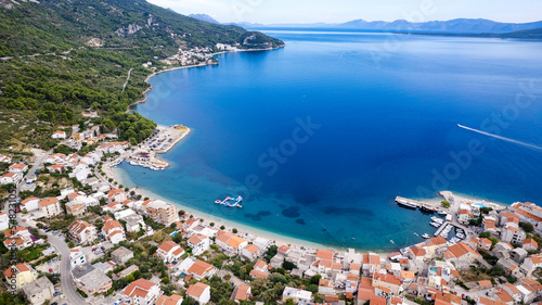Croatia - beautiful Mediterranean coast landscape in Dalmatia. Zivogosce beach - Adriatic Sea. © Sebastian