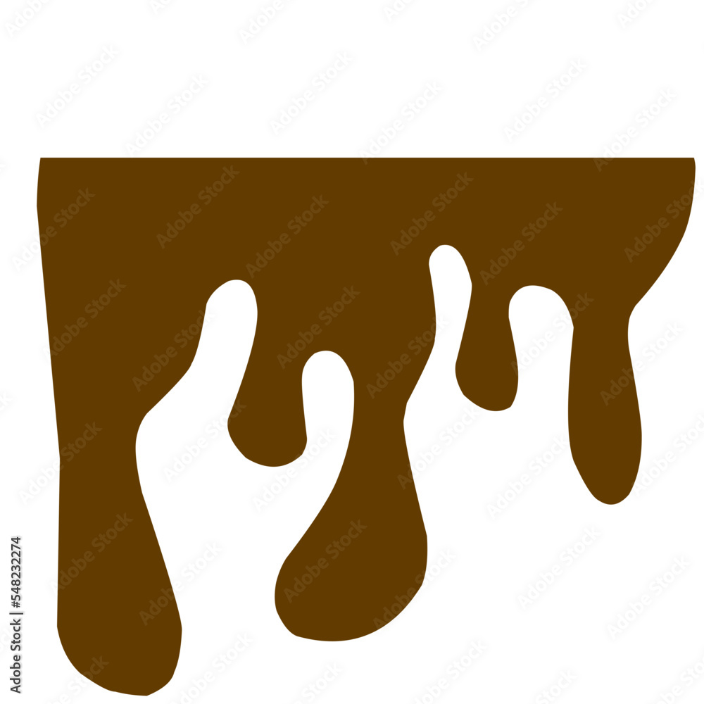 Melted chocolate dripping Melted chocolate dripping