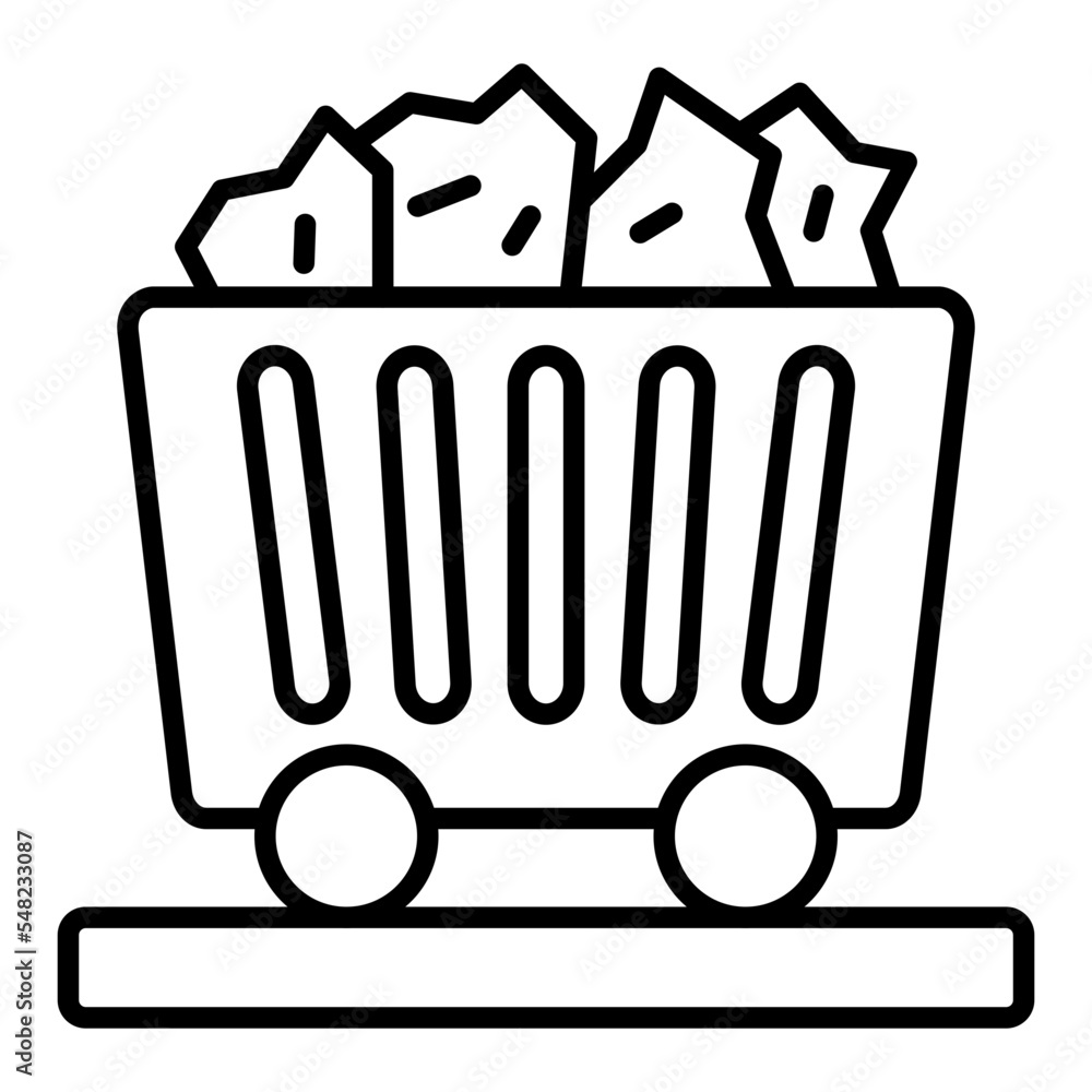 Coal Line Icon Coal Line Icon