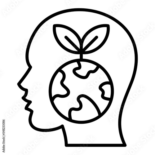 Think Eco Line Icon