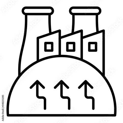 Geothermal Energy Line Icon