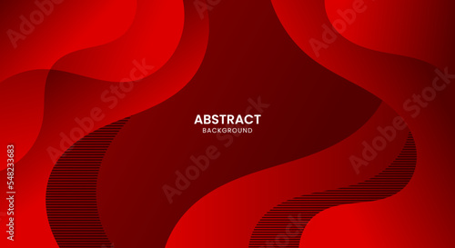 Abstract red with golden line background