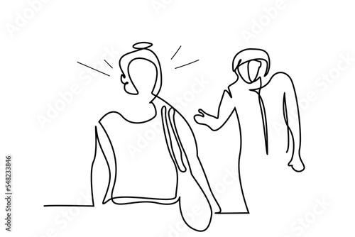 thief abuse man woman stress scared behind line drawing