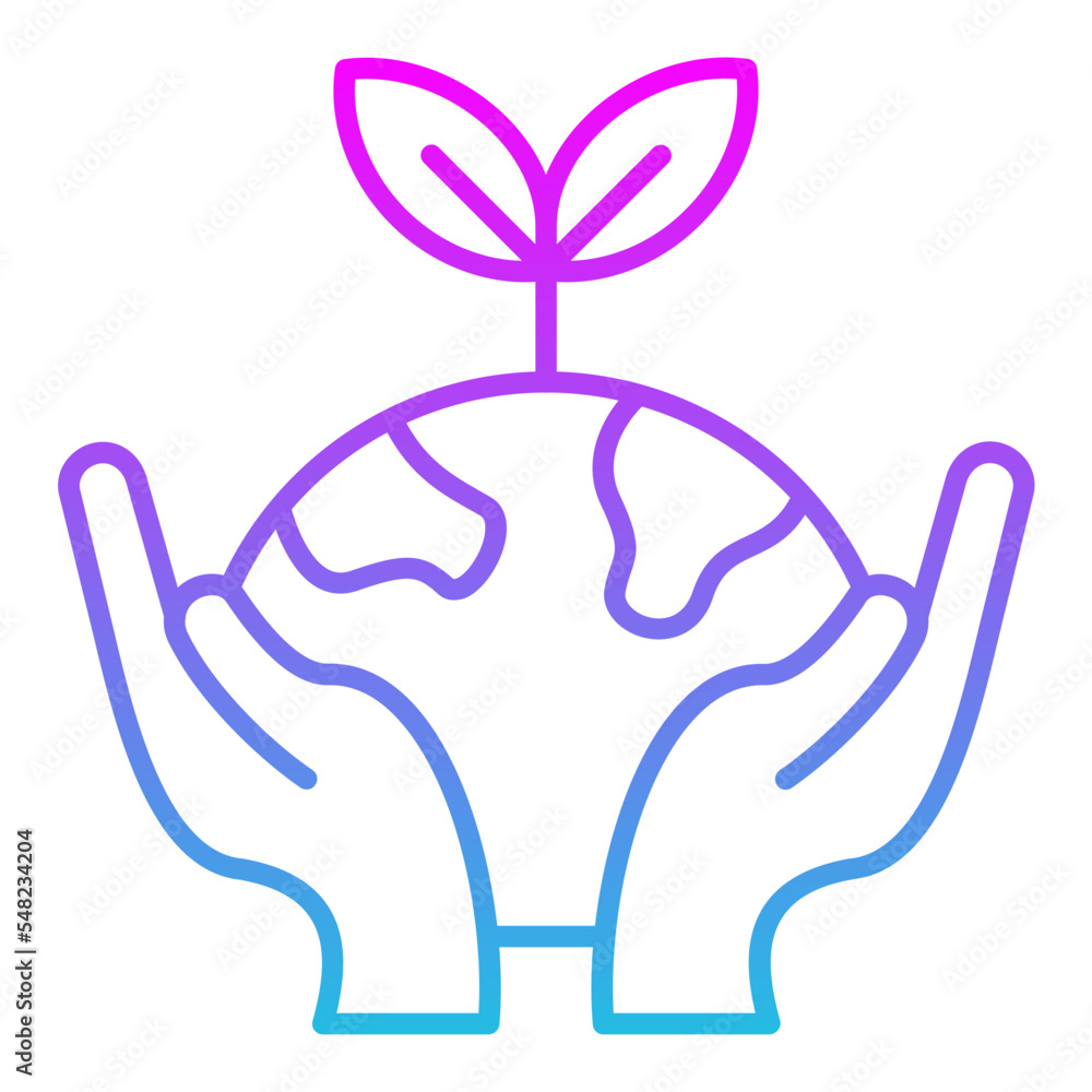 Environment Line Gradient Icon Environment Line Gradient Icon