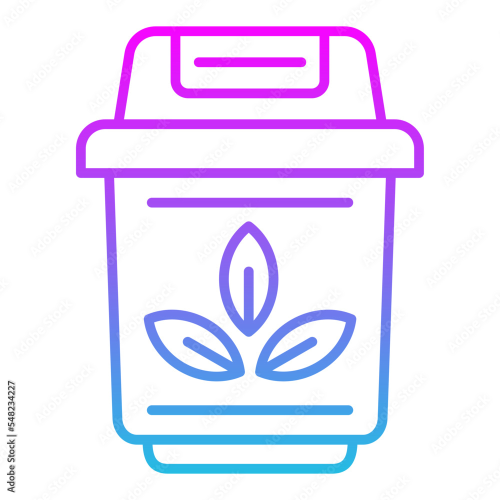 Recyle Bin Line Gradient Icon Recyle Bin Line Gradient Icon