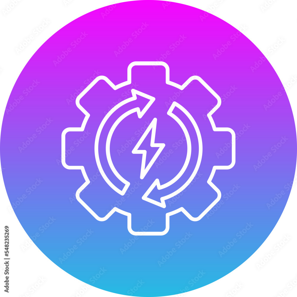 Energy Management Gradient Circle Line Inverted Icon Energy Management Gradient Circle Line Inverted Icon
